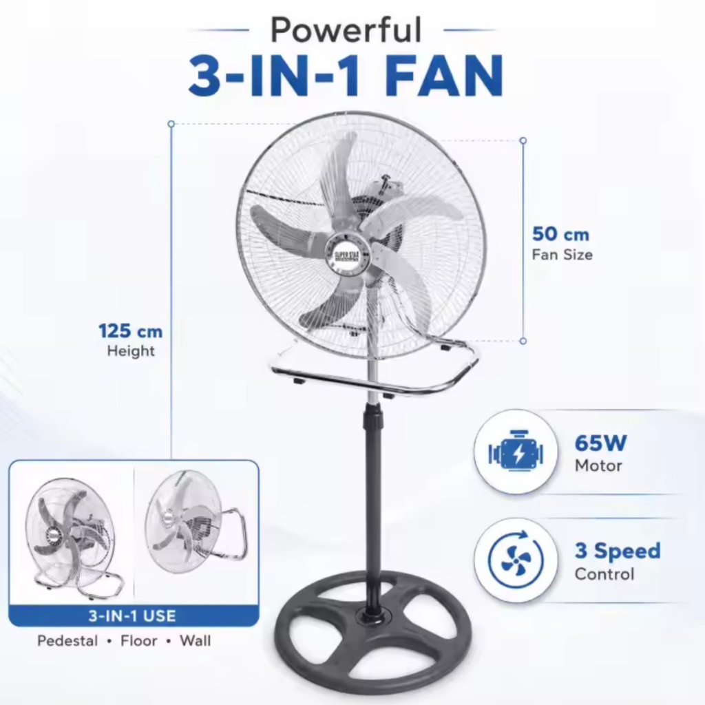 3 in 1 Metal Fan